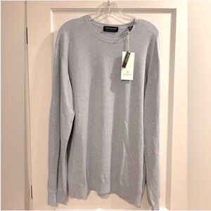 Scotch & Soda NEW long sleeve crewneck pullover sweater grey blue mens size XXL